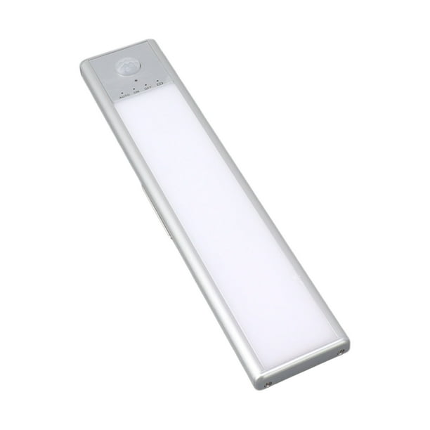 Luz de movimiento que funciona con batería, luz de gabinete con sensor de movimiento, luces debajo del mostrador recargables, luces LED con sensor de movimiento, elegantes y modernas
