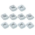 thumbnail image 1 of Tuercas T, 60pcs - Tornillos de ranura en T de acero al carbono galvanizado, sujetador de cabeza de martillo M4 de la serie 2020, tuercas deslizantes T para perfil de extrusión de aluminio (Plateado), 1 of 6
