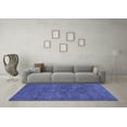 thumbnail image 3 of Ahgly Company Machine Washable Indoor Rectangle Oriental Blue Industrial Area Rugs, 2' x 4', 3 of 4