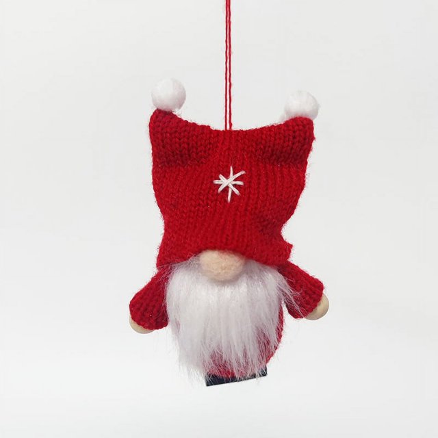 Adornos navideños, muñeco de lana sin rostro, gorro de bola doble, colgante de muñeco navideño, lindo muñeco navideño