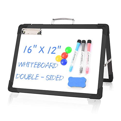 Magnetic Dry Erase White Board 16" x 12" Portable Foldable Magnetic Double-Sided 