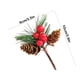 thumbnail image 3 of Rama Decorativa Navideña con Bayas Rojas y Piñas, Diseño de Ramas de Acebo, Decoración Festiva para El Hogar, Árbol de Navidad o Mesa, Material Ecológico, Tamaño 10 X 9 Cm, 3 of 6