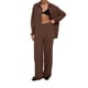thumbnail image 3 of Conjuntos Casuales de Mujer para Estar en Casa, Camisas de Larga con Botones y Pantalones de Pierna , Chándal Marrón Oscuro L, 3 of 9