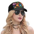 thumbnail image 5 of Naloa Traditional Floral Polish Adult adjustable Print Baseball Hat, Patchwork curved brim baseball capfor Men and Women, One Size, 5 of 5