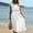 *White, variant on ClodeEU Women's Round Neck Short Sleeve Midi Dress, Casual Loose A-Line Swing Dress with Pockets Beige,Women's Plus L
