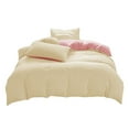 thumbnail image 2 of Xaoshaoyi Queen Comforter Set 4Pcs Light Beige Bedding Comforter Sets Full Washable Cotton Solid Color Bed Sheet Duvet Cover And Pillowcases(Yellow), 2 of 9