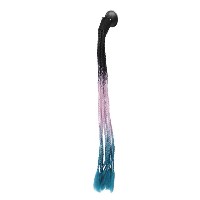 Helmet Ponytail Decoration Motorcycle Fashionable Gradient Helmet Dreadlocks WigBlack Pink Lake Blue