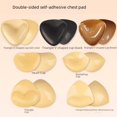 thumbnail image 2 of Seamless Triangle Double-Sided Breathable Chest Pad for Women, Gathered Thickened Self-Adhesive Sponge Inserts, 2 of 4