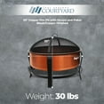 thumbnail image 3 of Four Seasons Courtyard 30" Copper Fire Pit w/Screen and Poker, Black/Copper, 3 of 7