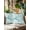 Aqua, Mint, White, variant on Outdoor Pillows Waterproof, Turquoise Monstera Deliciosa Throw Pillows with Inserts Included, Summer Botanical Tropical Indoor Outdoor Decorative Lumbar Pillow for Bed/Couch/Patio 16"x16", 1Pcs