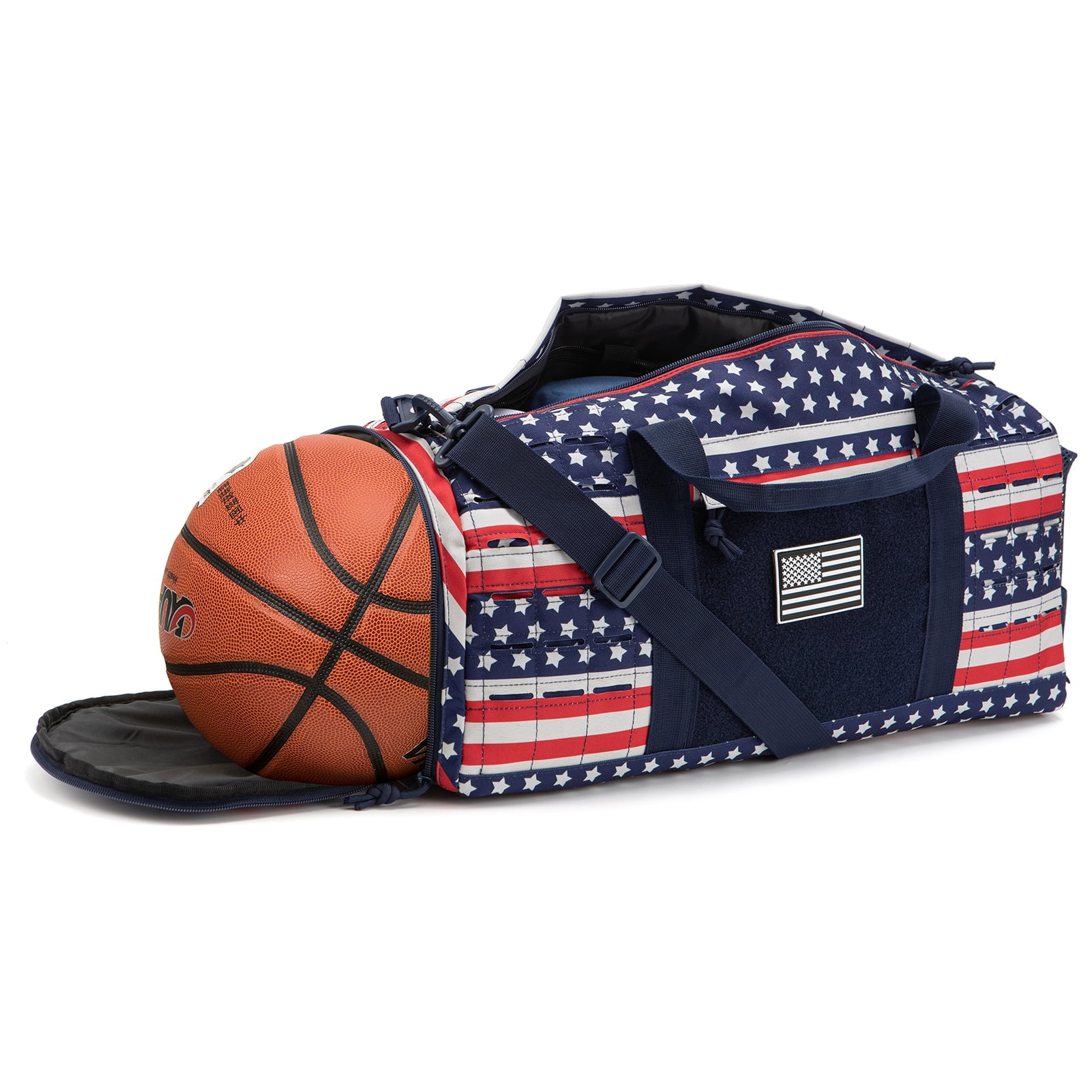 QT&QY 40L Gym Bags for Men Duffle Bag Heavy-Duty Sports Travel Weekender Tote with Shoe Compartment