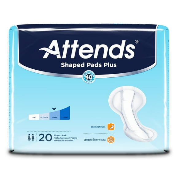 Attends Shaped Day Plus Pads - Case of 60pc