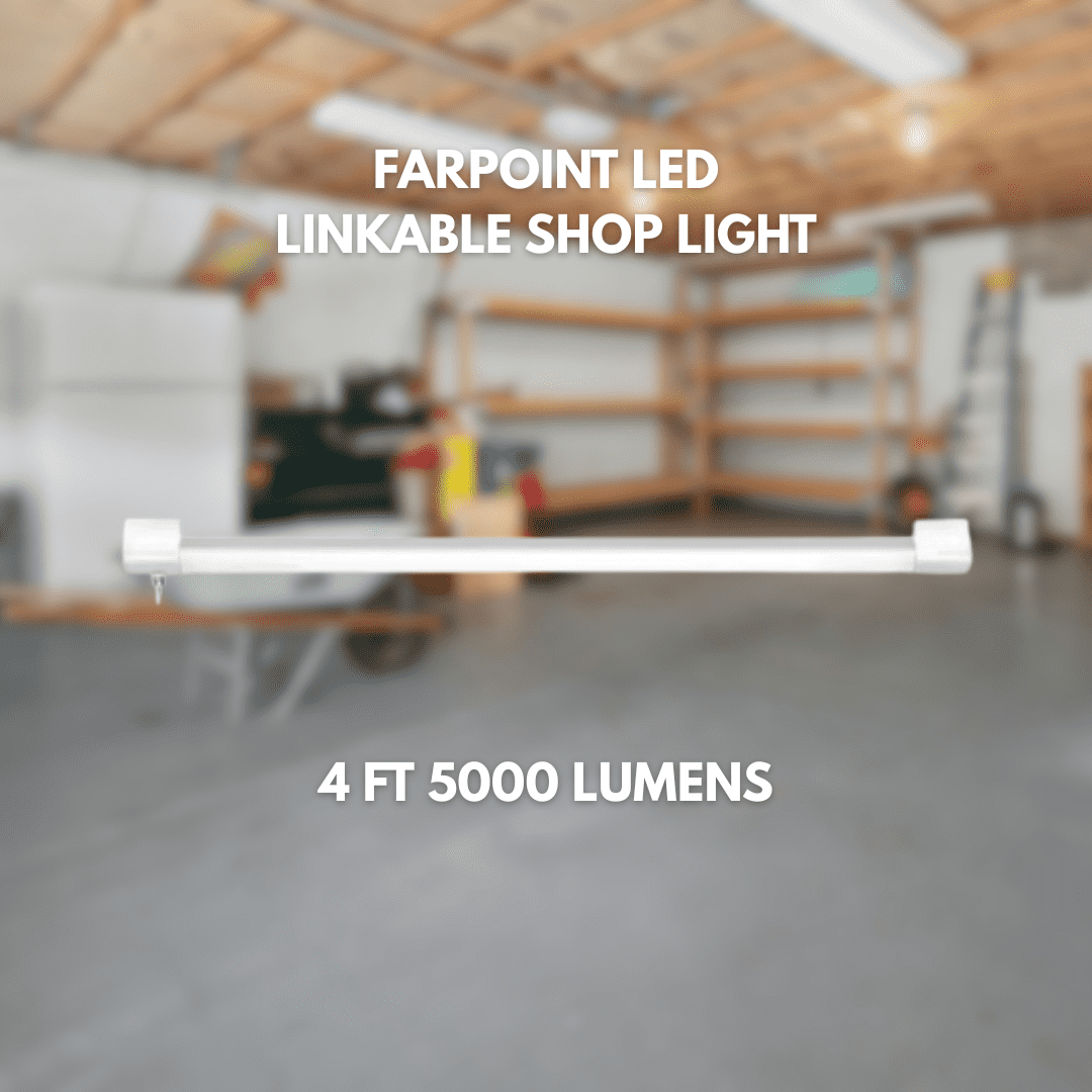 FARPOINT LED Linkable 4 FT LED Shop Light Fixture