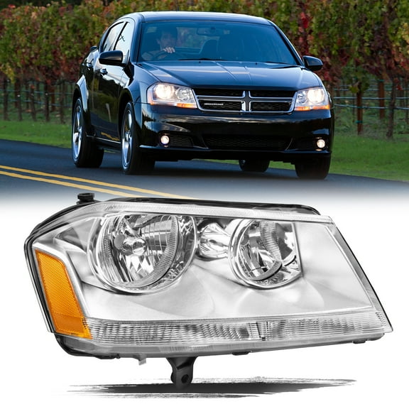 For 2008-2014 Dodge Avenger Se/Sxt Headlamp Passenger Side Halogen Headlight
