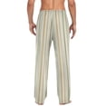 thumbnail image 2 of Pastel Vertical Stripes Men's Lightweight Pajama Bottoms Stretch Elastic Waist Side Pockets Spring Fall, 2 of 7