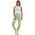 thumbnail image 4 of Derek Heart Woman's High Rise Fleece Jogger Pants, Laurel Green, Xlarge, 4 of 7