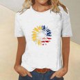 thumbnail image 2 of Tops Cortos para Mujeres Día de la Independencia Patriótica Impreso Cuello Redondo, Camiseta de Manga Corta Casual para la Primavera, Verano Y Fiesta, 2 of 4