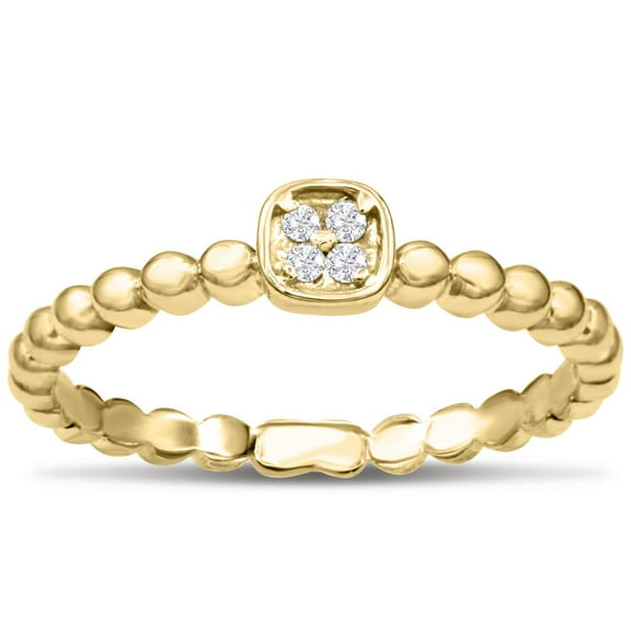 SuperJeweler Modern Diamond Promise Ring In Yellow Gold For Women