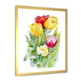 thumbnail image 2 of Designart 'Bouquet of Red and White Tulips' Traditional Framed Art Print, 2 of 4