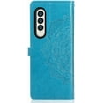thumbnail image 3 of Samsung Galaxy Z Fold3 5G Mandala Wallet Case,Slim 3D Flip Leather Magnetic Closure with Credit Card Holder & Hand Strap Flip Folio Closure Phone Case for Samsung Galaxy Z Fold3 5G MTL Blue, 3 of 13