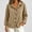 Khaki, variant on QIYAGBSA Corduroy Jacket for Women Soft Turn Down Lapel Collar Button Down Long Sleeve Fall Casual Outerwear Drop Shoulder with Patch Pockets (Brown, XL)