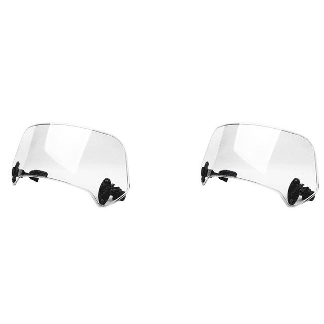 2X Transparent Color Universal Motorcycle Adjustable Wind Screen Extension Windshield Spoiler Air Deflector 28.5X12X21cm