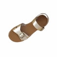 thumbnail image 2 of Fankiway Women's Non Slip Flat Sandals Adjustable Buckle Straps Padded Footbed Open Toe Plus Size Summer Gold 8.5, 2 of 9