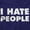 Purple, variant on I Hate People Sarcastic Cynical Humor Plus Size Crewneck Graphic Tee Shirt Brisco Brands 2X