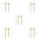 thumbnail image 2 of Jumpingount Horquilla de aleación, pasadores de moño decorativos, herramientas de estilismo de escultura, manualidades DIY, marca de paginación Oro 5piezas, 2 of 6