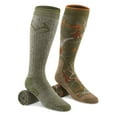 thumbnail image 2 of Realtree Merino Wool Blend Boot Socks 2 Pair, Black/Green, Women's 9-12 / Men's 9-13 Shoe, 2 of 4