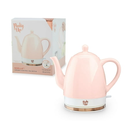 Pink Up Noelle Ceramic Electric Kettle for Hot Tea and Coffee, 1.5L, Pink