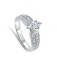 thumbnail image 4 of CHOOSE YOUR COLOR Clear CZ Marquise Solitaire Wedding Ring 925 Sterling Silver Band White Female Size 4, 4 of 4