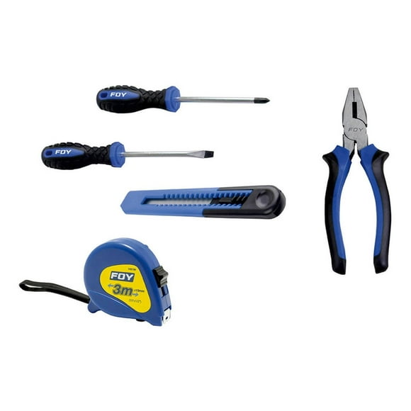 Set Kit Juego Combinado Herramientas Hogar Casa 5 Piezas Foy FOY JHF01
