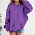 thumbnail image 2 of BOBOGOJP Hoodies for Teen Girls Kids Boys Cute Sweatshirt Oversized Long Sleeve Pullover Tops Trendy Preppy Clothes 2-15 Years (Purple, 10-12 Years), 2 of 5