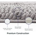 thumbnail image 3 of Tafts THIQQ Memory Foam Bathroom Rugs and Mats Sets, Ultra Soft Chenille Microfiber, Absorbent Non-Slip Machine Washable Shaggy Rugs, Bath Mat for Bathroom, Shower & Tub, Light Grey, 3 of 3