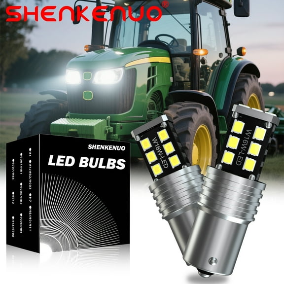 For John Deere X500 LED Tractor Bulbs, 2PCS 1156 15SMD Bright White Light Kit