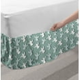 thumbnail image 2 of Angel Bed Skirt, Christmas Angels Silhouettes on Striped Background Noel Yule Theme, Elastic Bedskirt Dust Ruffle Wrap Around for Bedding Decor, 4 Sizes, Pale Almond Green White, by Ambesonne, 2 of 2