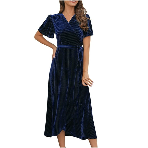 Pompotops Women's Autumn And Winter Long Sleeve Pocket Knitting Medium Long Waistband Lace Up Sweater Dress Long Sleeve Round Neck Dress On Sale