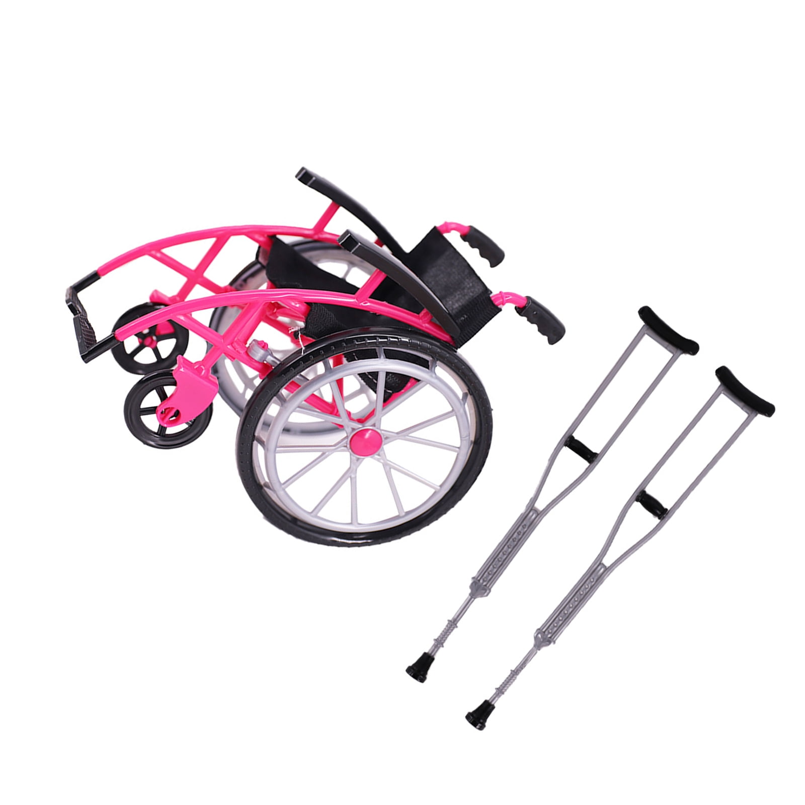 Childrens Role Play Mobility Aid Toy With Realistic Foldable Wheelchair Crutches For Specific Scenarios Activities