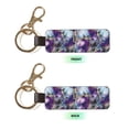 thumbnail image 2 of Wukai Purple Marble Texture Print Leather Car Keychain, Universal Key Fob Keychain, Leather Key Chain Holder for Men and Women,360 Degree Rotatable, 2 of 5