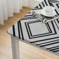 thumbnail image 4 of BANET  Square Tablecloth, Modern Square Tablecloth, Striped Tablecloth Indoor/Outdoor Waterproof Wrinkle Free Durable Square Tablecloth for Square Tables white, 4 of 7