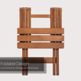 thumbnail image 6 of 14" Wooden Foldable Outdoor Stool Collapsible Camping Seat Portable Garden Chair, 6 of 10