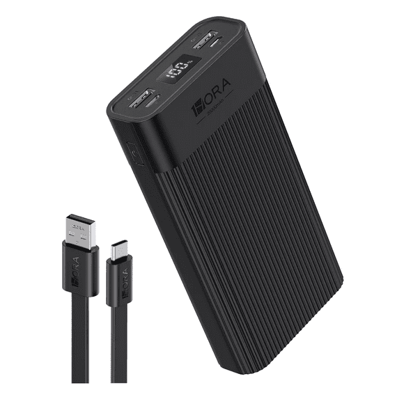 Power Bank Batería Portátil 20000mah 2.1a Carga Rápida 1hora Negro