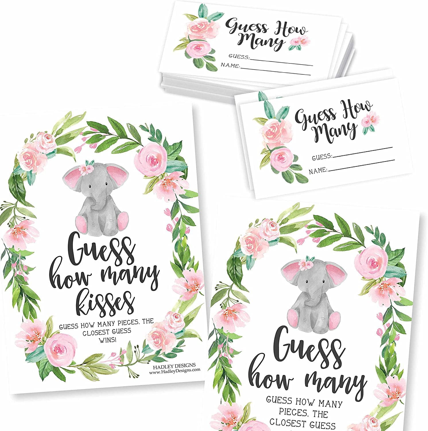 25 Guess How Many Baby Shower Games for Girls - Kids Birthday Party Games  For Kids, Guessing Games, Pink Elephant Baby Shower Ideas, Party Games, Guess  How Many Kisses Game, Baby Shower