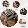 thumbnail image 5 of Texas Star Plaid Table Cloth Waterproof Tablecloths, Farmhouse Black Brown Texas Vintage Tablecloth Dining Table Cover for Kitchen Party Tabletop Outdoor, Rectangle Tablecloth 54x108 Inch, 5 of 9