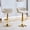 Beige,Gold, variant on S-HOME Set of 2 Adjustable Height Modern Velvet Bar Stools with Gold Base and Woven Rope Backrest for Home Dining,Gray