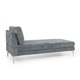 thumbnail image 7 of Noble House Niles Indoor Fabric Upholstered Chaise Lounge, Gray, 7 of 7
