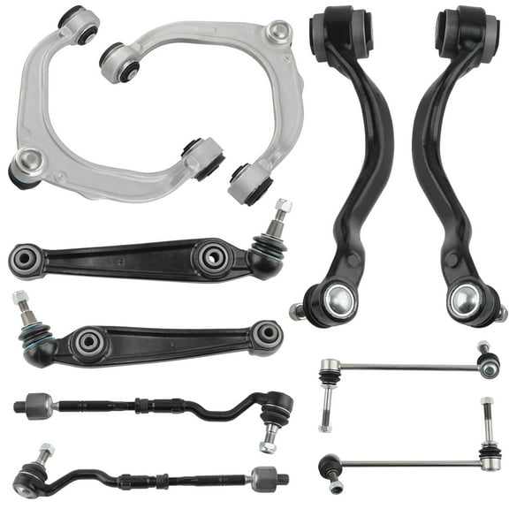 maXpeedingrods 10Pc Front Suspension Kit, Lower Upper Control Arm w/Ball Joints Outer Inner Tie Rods Sway Bar Links for BMW X5 2007-2013, X6 2008-2014
