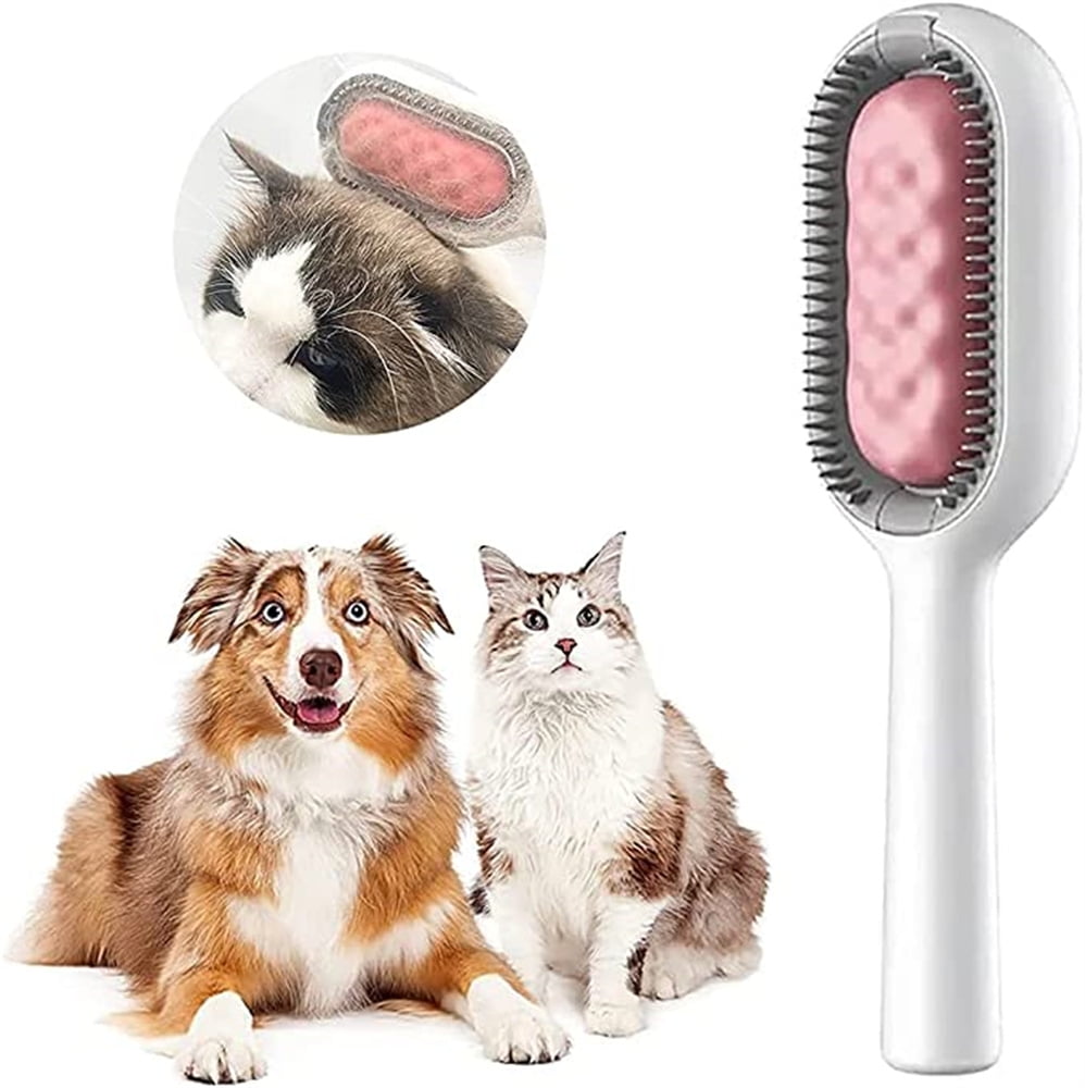 Dog Cat Hair Massage Shedding Brush,Pet Effective Grooming Removal Tool for Home Grooming Kit,Pet Hair Removal Massaging Shell Comb Massage Tool for Removing Matted Fur 3 PCS Cat Grooming Comb Knots and Tangles 