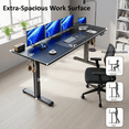 thumbnail image 3 of Legooin 70"W Movable Standing Desk Height Adjustable Gaming Desk 28"D Spacious-Wide Stand Up Table Home Office Writing Desk 28"-46"H, Black, 3 of 8